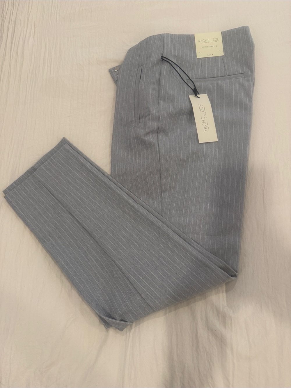 Rachel Zoe Light Gray Pinstripe Dress Pants